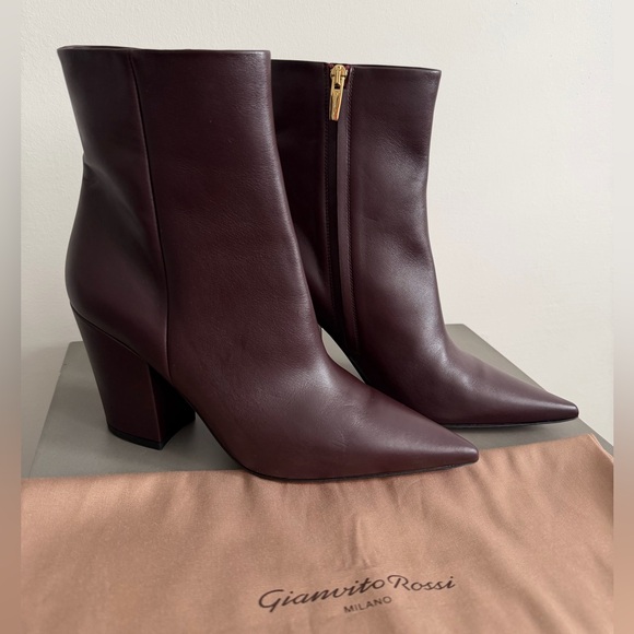 Gianvito Rossi Shoes - NEW Gianvito Rossi Keinna 85 Leather Ankle Boots, size 39 EU (8.5 US)